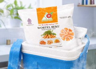 Produk wortel beku untuk HORECA dengan potongan coin slice, stick, dan shredded yang praktis dan siap pakai