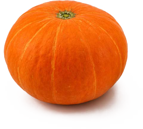 Kabocha Orange dengan kulit dan daging oranye pekat yang terkenal manis dan bertekstur pulen
